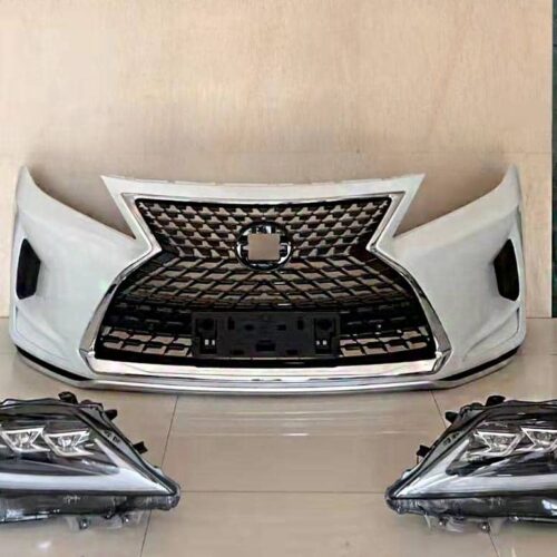 2021 model front face body kit include bumper grille headlight for Lexus RX 2009-2015 old to new body parts.