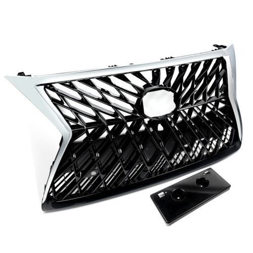 For 2014-22 Lexus GX460 Front Upper Grille Sport Style Bumper Grill Gloss Black