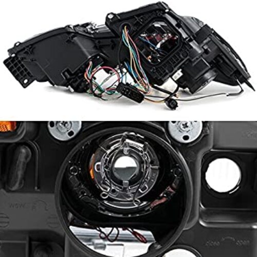 AKKON – For 2006-2011 Lexus GS300 GS350 Xenon Type Model LED Strip DRL Black Headlights Headlamps – Pair